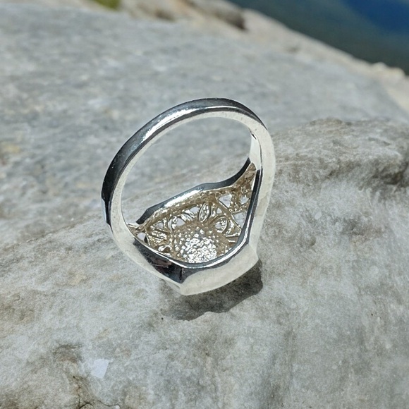 🌺Vintage Sterling & Genuine Opal Ring - Picture 9 of 11